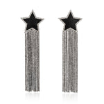 Rodeo Queen Diamond and Enamel Fringe Earrings