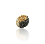Express Yourself 14K Yellow Gold and Half Diamond / Half Black Diamond Spacer