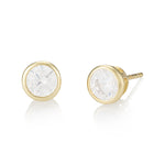Flawless Cubic Zirconia Bezel Earrings