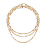 Nostalgic Holiday Gold Fill Round Link Chain Necklace