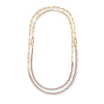 Sleepover 2x1 Crystal and Paperclip Chain Necklace