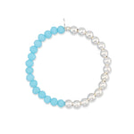 Frosty Flip Jumbo Crystal & Sterling Silver Bead Bracelet