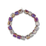 Polished Petals Jumbo Purple Barrel Crystal Bracelet