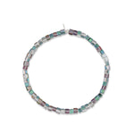 Prism Drip Green Square Crystal Anklet