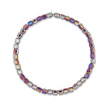 Polished Petals Jumbo Purple Barrel Crystal Choker