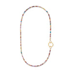 Carnival Crush Multicolor Cubic Zirconia Fixed Necklaces with 14K Yellow Gold Clasp
