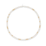 Tailored Brilliance White Pearl & Yellow Gold Fill Bead Choker
