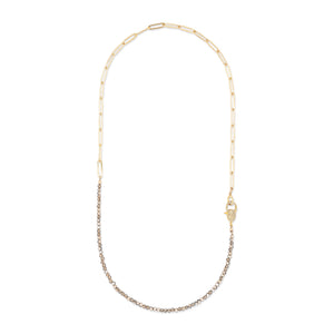 Manifesting The Mailman 2x1 Crystal and Paperclip Chain Necklace