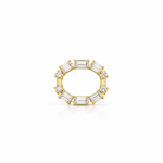 AUG442 14K Yellow Gold White Diamond Oval Clip