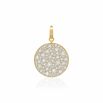 JUN156 Precious Metal and Diamond Jumbo Disk Clip Charm