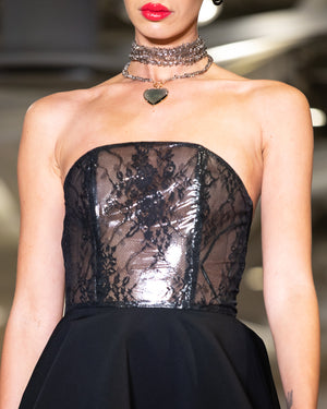 Billboard Gaze Jumbo Gray Crystal Choker