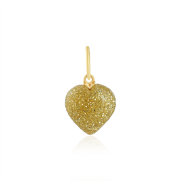 14K Yellow Gold and Gemstone Micro Bubble Hearts