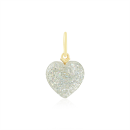 14K Yellow Gold and Gemstone Micro Bubble Hearts