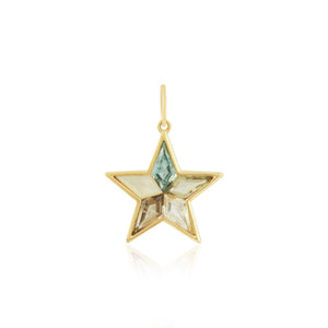Rising Star 14K Yellow Gold and Gemstone Star Charm