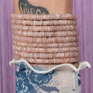 Peachy Keen Moonstone Gemstone Bracelet