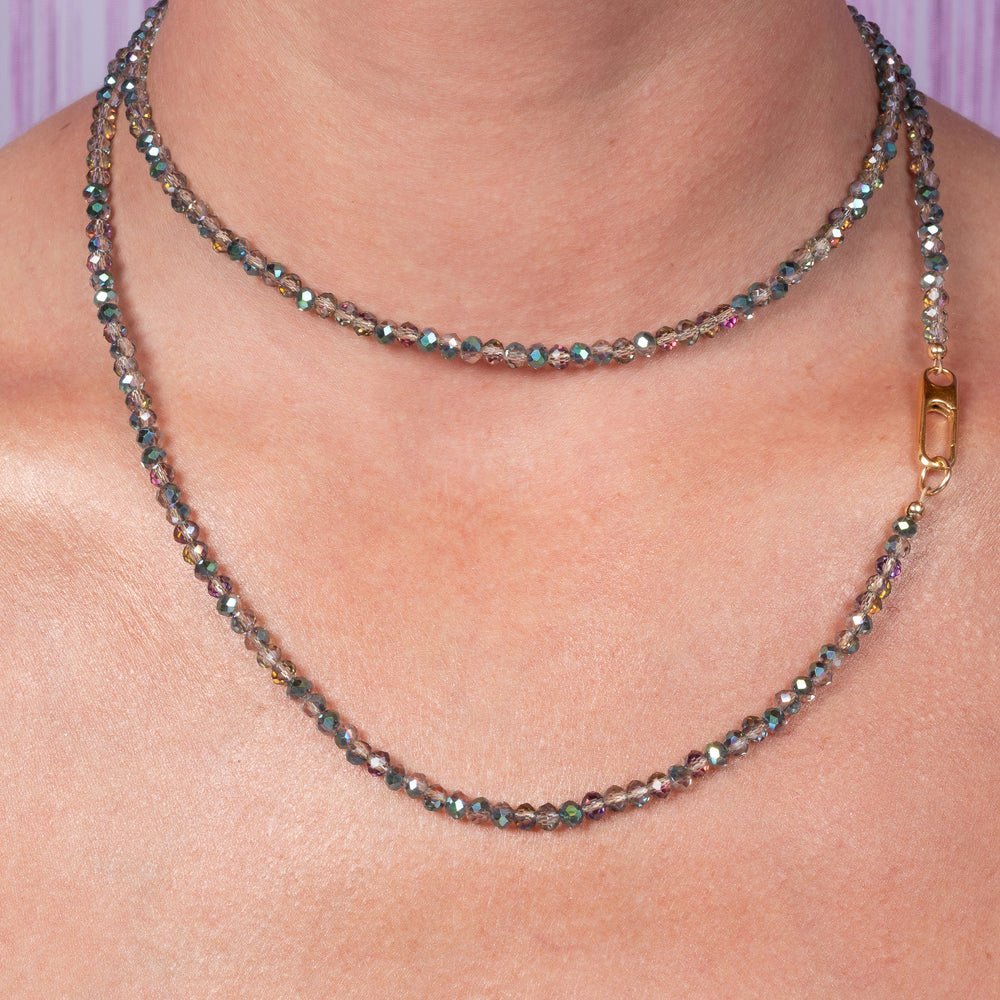 Vitality Crystal Double Wrap 33.00" Necklace
