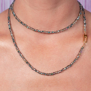 Vitality Crystal Double Wrap 33.00" Necklace