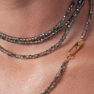 Vitality Crystal Double Wrap 33.00" Necklace