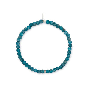 Confident Agate Bracelet with White Gold & Diamond Disk