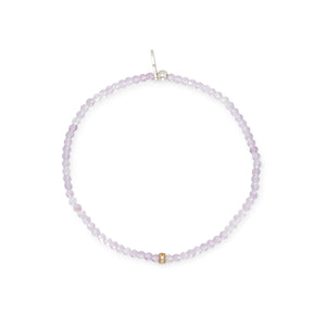 One Of A Kind Itsy Scorolite Gemstone Bracelet with Yellow Gold & Diamond Disk
