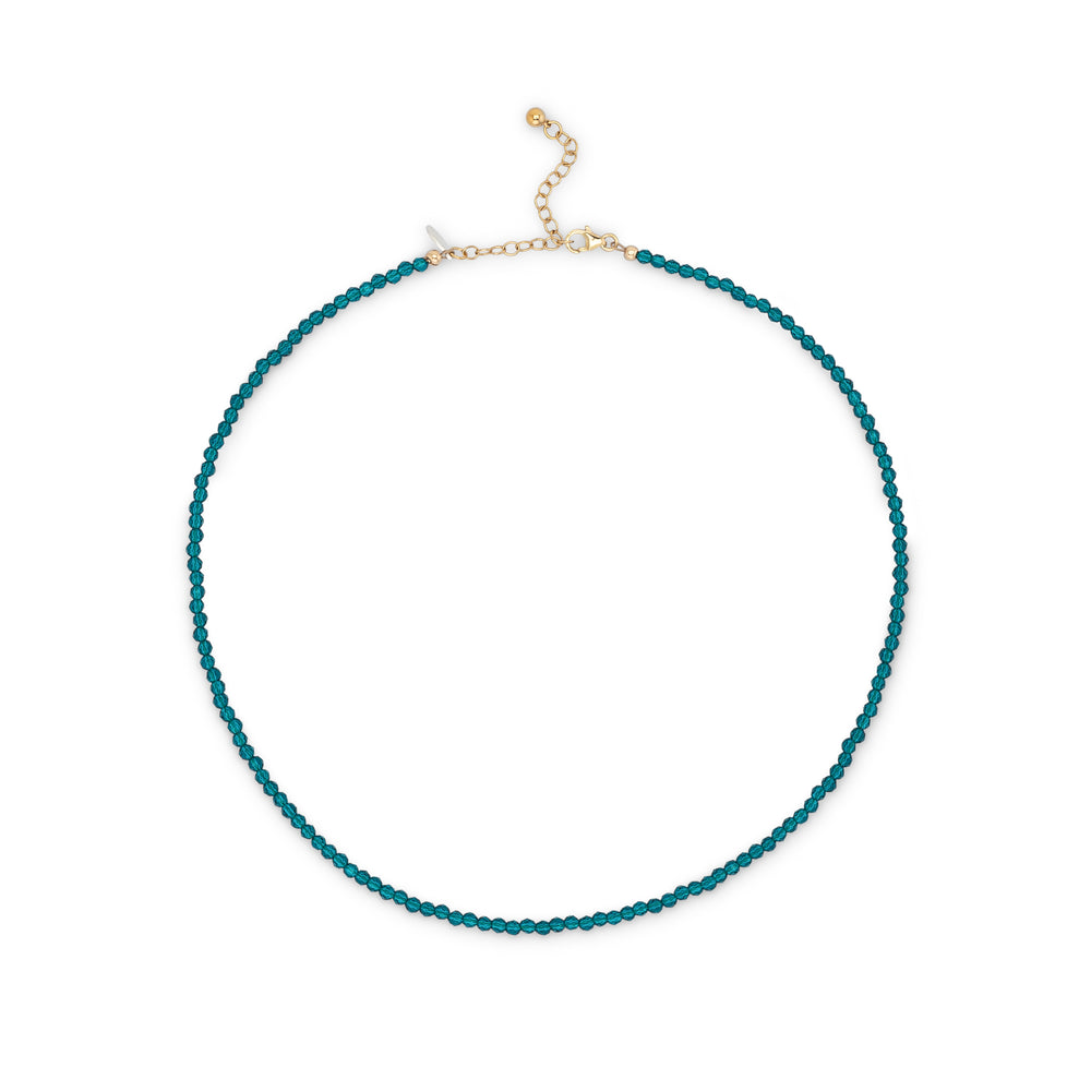 Blue Me Away Itsy Cubic Zirconia Adjustable Necklace