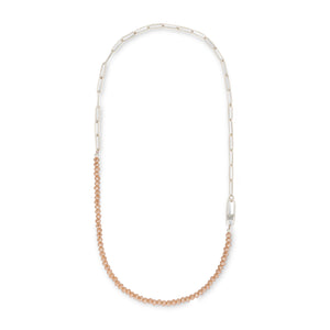 Radiant 2x1 Crystal and Paperclip Chain Necklace