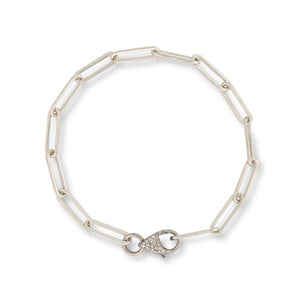 Divine Sterling Silver Paperclip Chain Bracelet