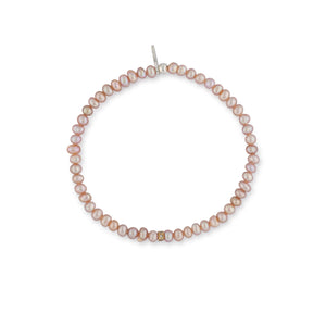 
            
                Load image into Gallery viewer, Samantha Itsy Pearl Bracelet with Yellow Gold &amp;amp; Diamond Disk
            
        
