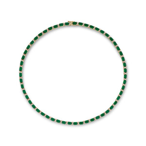 Deluxe Green Cubic Zirconia Tennis Necklace