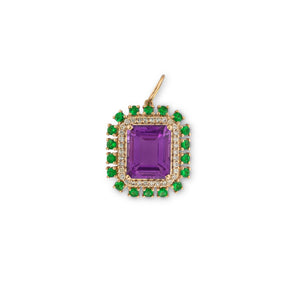 Dazzling 14K Yellow Gold and Gemstone Heirloom Charm