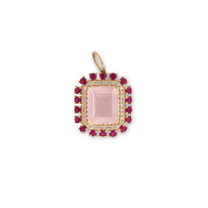 Dazzling 14K Yellow Gold and Gemstone Heirloom Charm