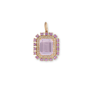 Dazzling 14K Yellow Gold and Gemstone Heirloom Charm