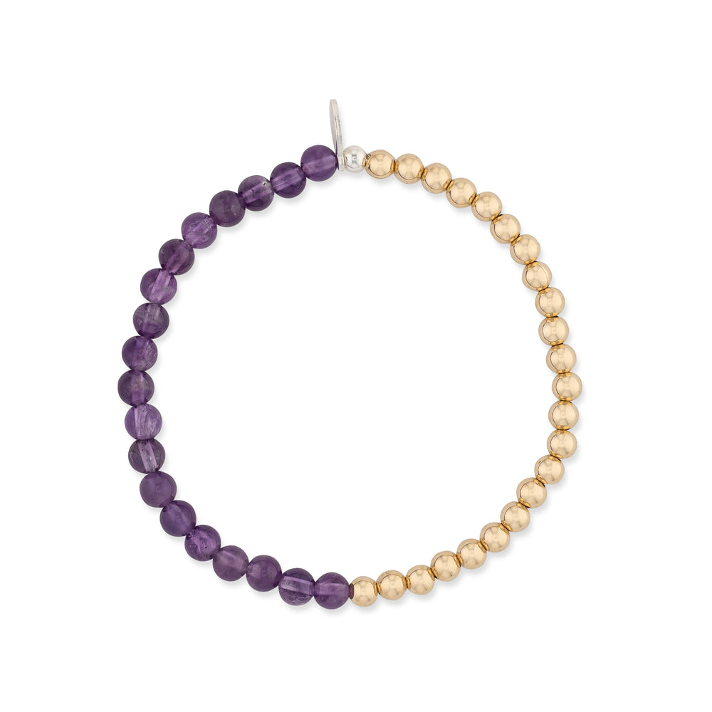 
            
                Load image into Gallery viewer, Showstopper Amethyst and Gold Fill Bracelet
            
        