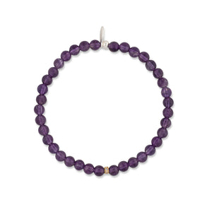 
            
                Load image into Gallery viewer, Brilliant Amethyst Bracelet with Yellow Gold &amp;amp; Diamond Disk
            
        