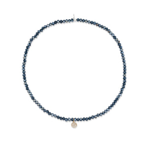 Muse Crystal Choker with 14K Gold & Diamond Smiley
