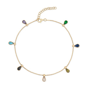 Calypso Adjustable Cubic Zirconia Anklet