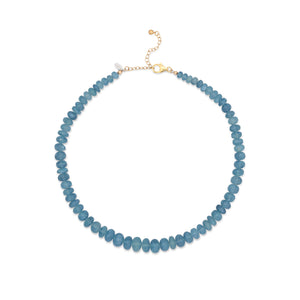 Freeze Frame Jumbo Aquamarine Adjustable Necklace