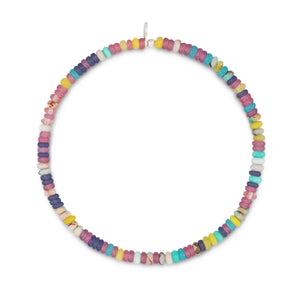 Sticker Book Sparkle Multicolor Jade Gemstone Anklet