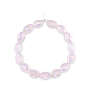 Diary Jumbo Pink Oval Crystal Bracelet