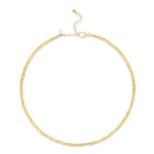 Platform Sneaker Yellow Cubic Zirconia Adjustable Necklace