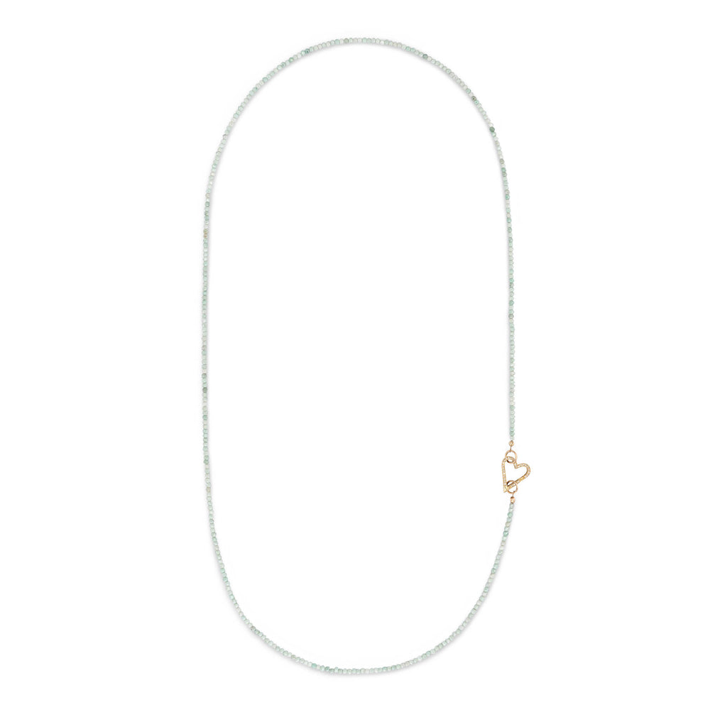 Sassy Green Opal Gemstone Double Wrap 33.00" Necklace