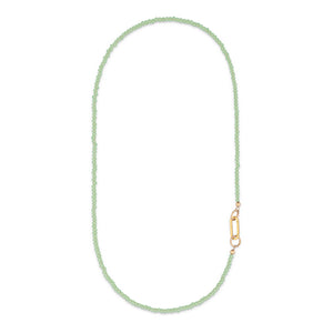 Limeade Quartz Fixed 18" Necklace with 14K Yellow Gold Clasp
