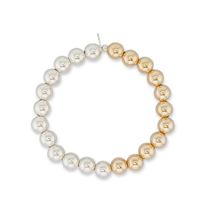 Chromatic Chaos Jumbo Gold Fill and Sterling Silver Bead Bracelet