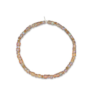 Highlighter Halo Yellow Square Crystal Anklet