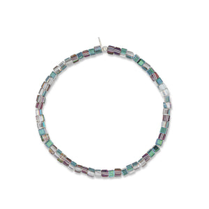Prism Drip Green Square Crystal Anklet