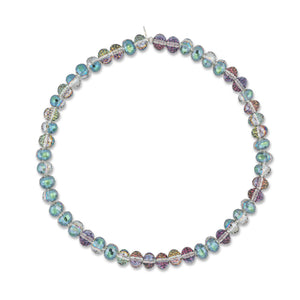 Peacock Beam Jumbo Blue Oval Crystal Choker