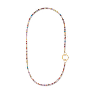 Carnival Crush Multicolor Cubic Zirconia Fixed Necklaces with 14K Yellow Gold Clasp