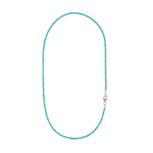 Daydream Disco Itsy Turquoise Fixed 18.00" Necklace with Sterling Silver and Diamond Clasp