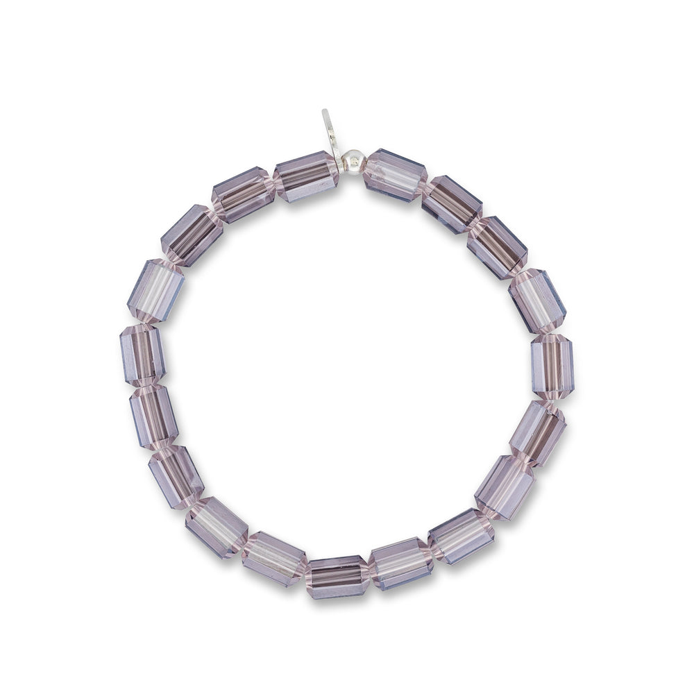 Cinematic Jumbo Lavender Barrel Crystal Bracelet