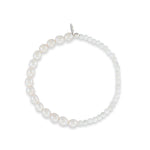 Timeless Allure White Crystal and Pearl Bracelet